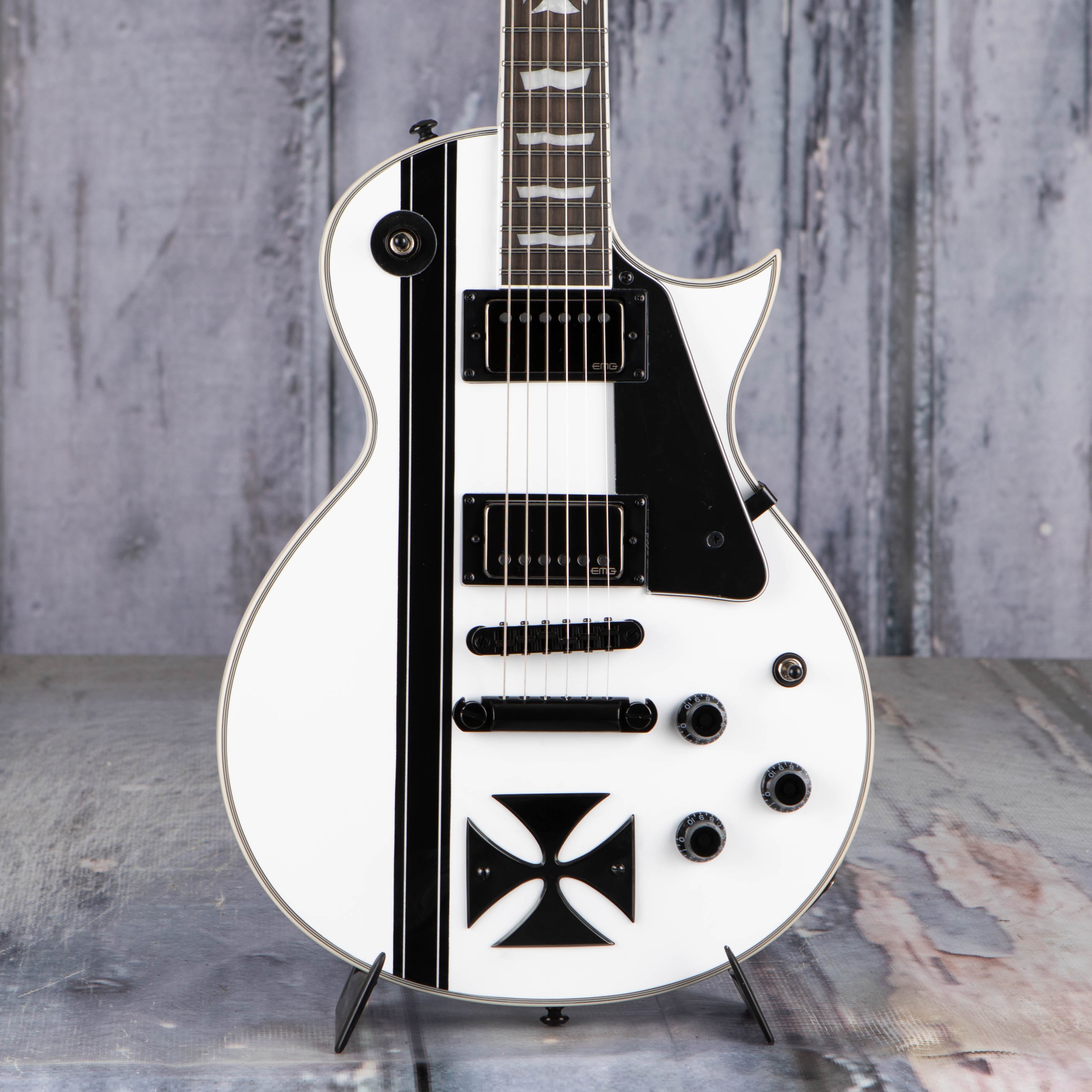 ESP LTD Iron Cross James Hetfield Signature Series Snow White For Sale Replay Guitar Exchange