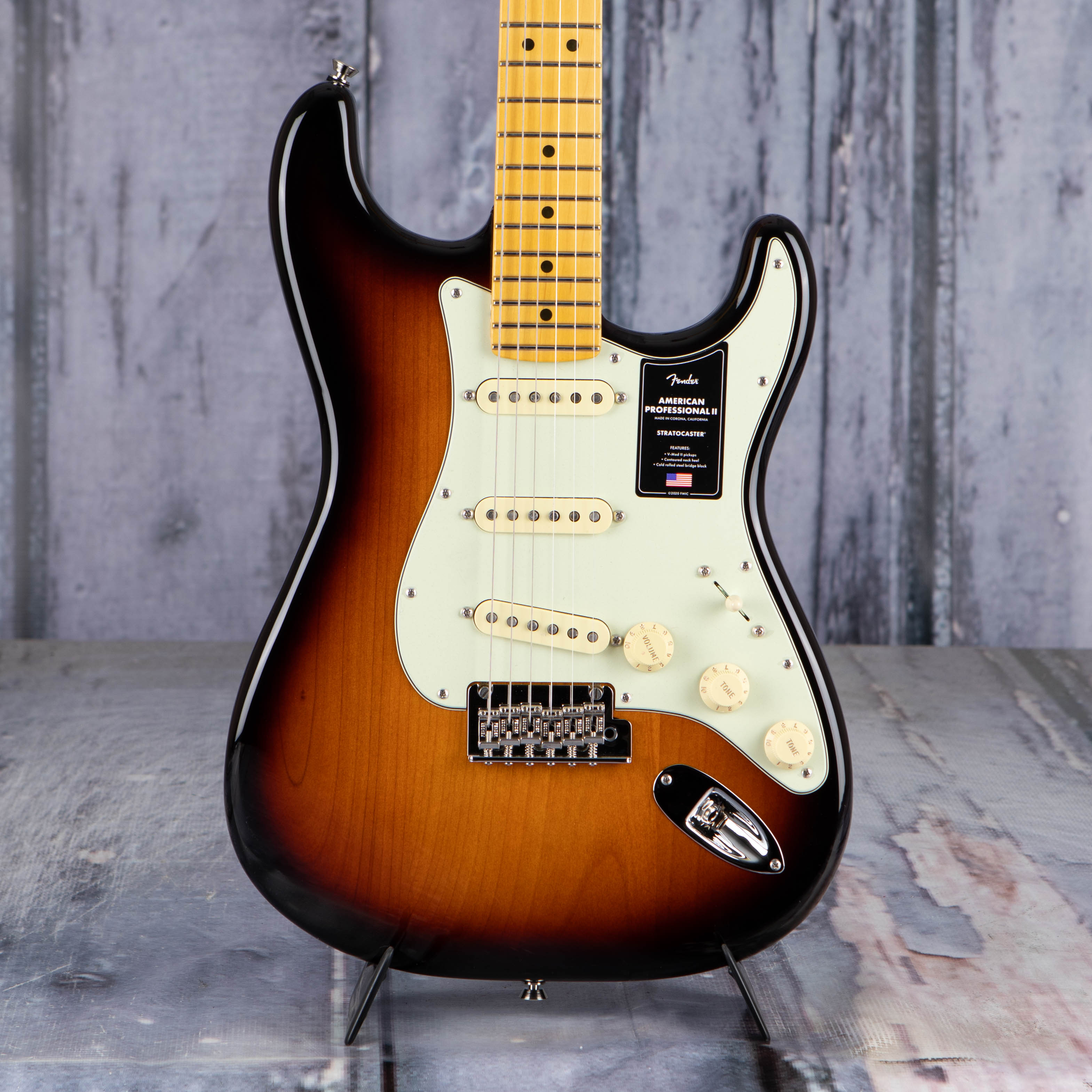 Fender American Professional II Stratocaster Electric Guitar, Maple  Fingerboard, Anniversary 2-Color Sunburst