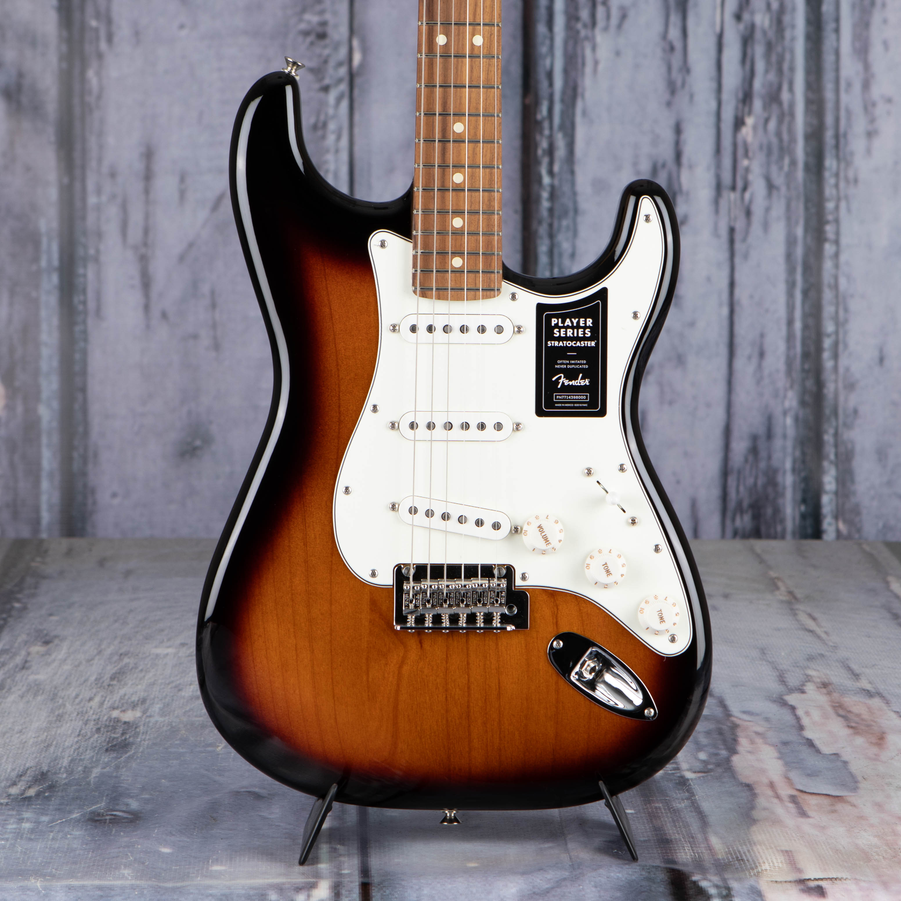 Fender Player Stratocaster Electric Guitar, Pau Ferro Fingerboard,  Anniversary 2-Color Sunburst