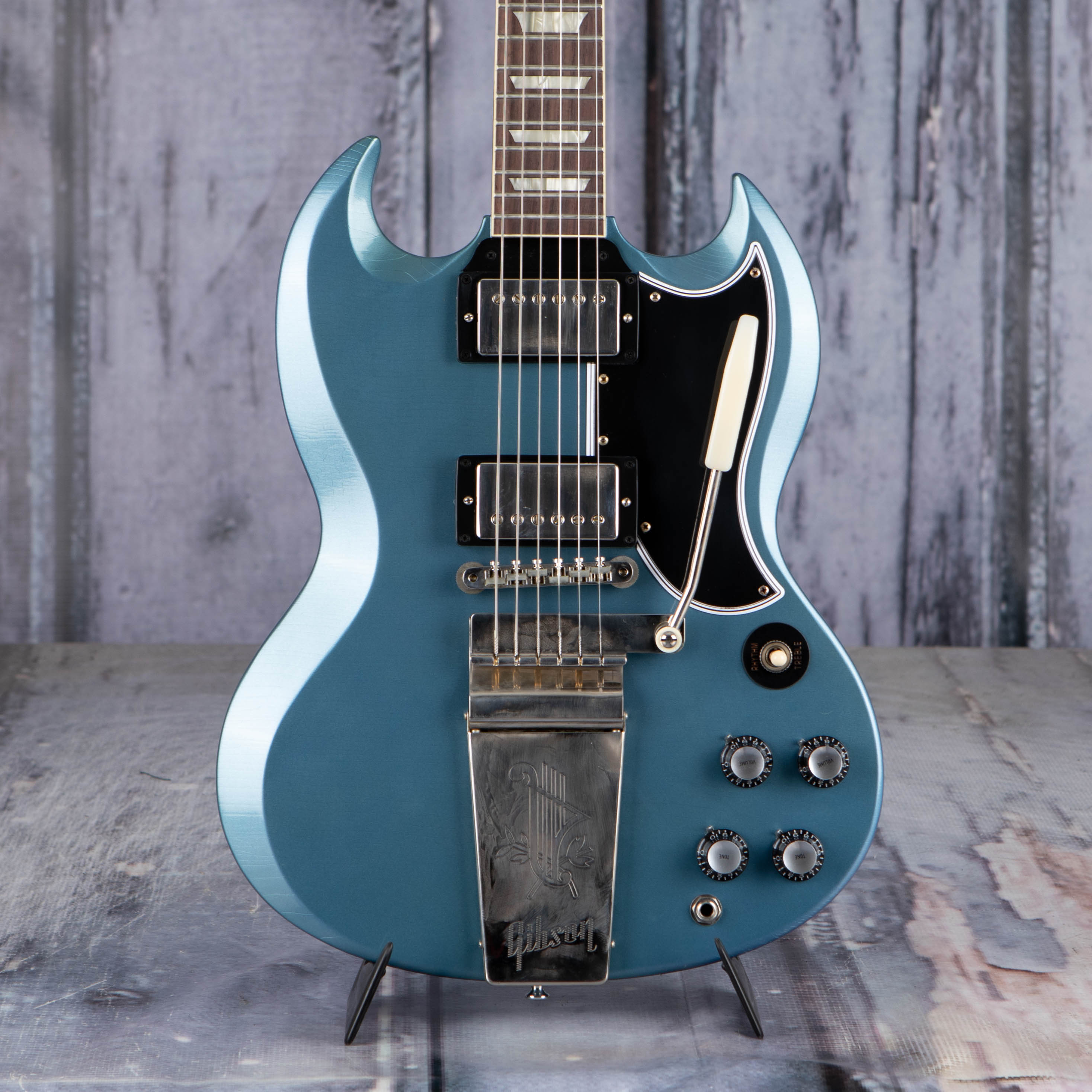 Gibson Custom Shop 1964 SG Standard W/ Maestro Vibrola Murphy Lab Ultra  Light Aged Electric Guitar, Pelham Blue