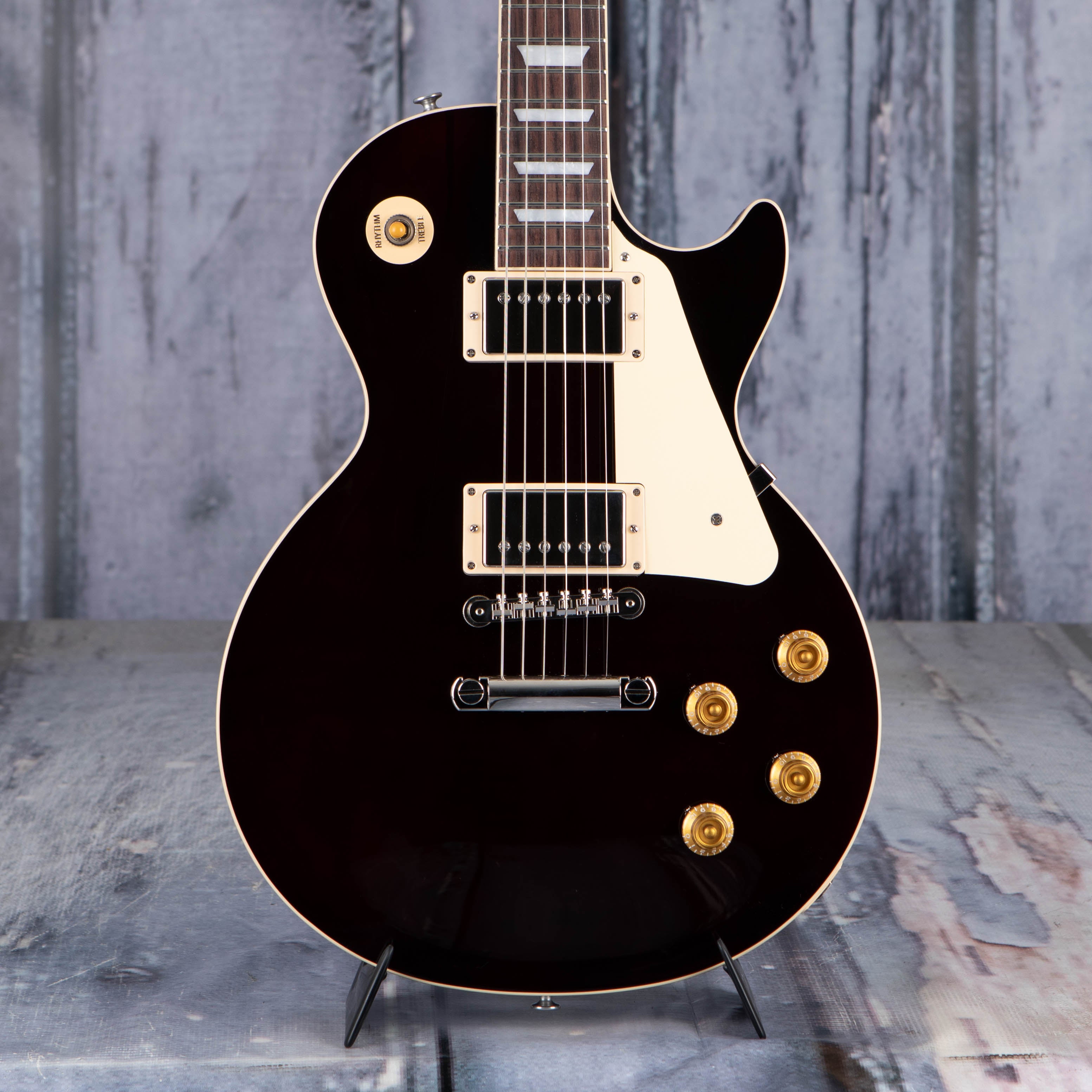 Gibson USA Les Paul Standard 50s Figured Top Electric Guitar, Translucent  Oxblood
