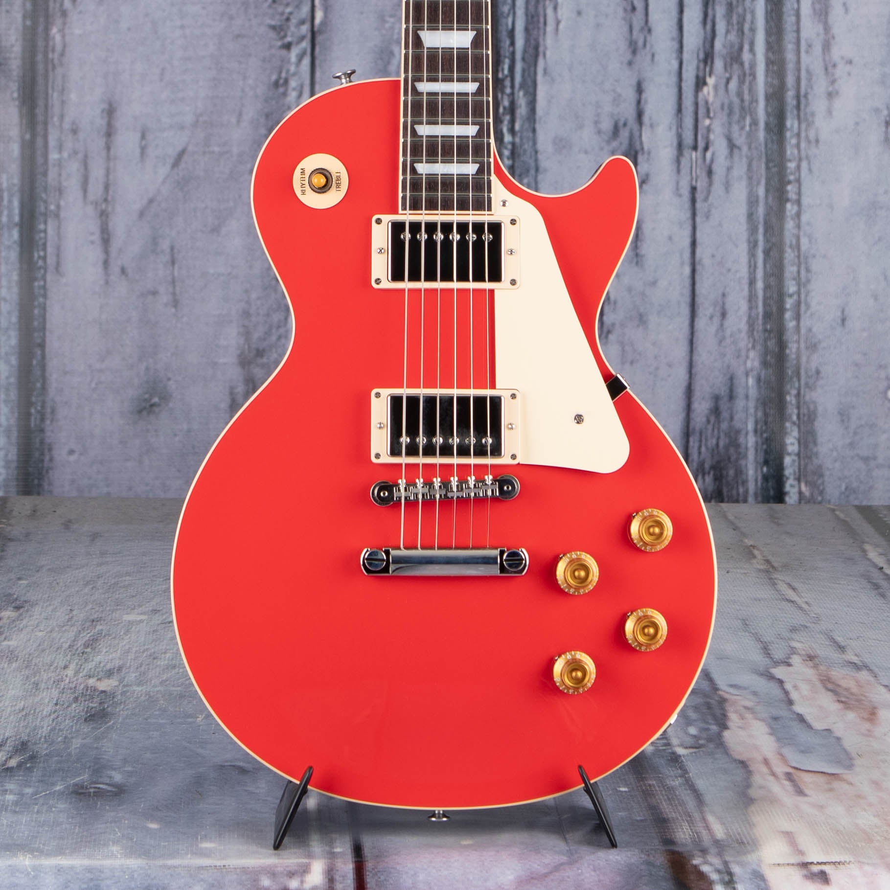 Gibson USA Les Paul Standard 50s Plain Top Electric Guitar, Cardinal Red