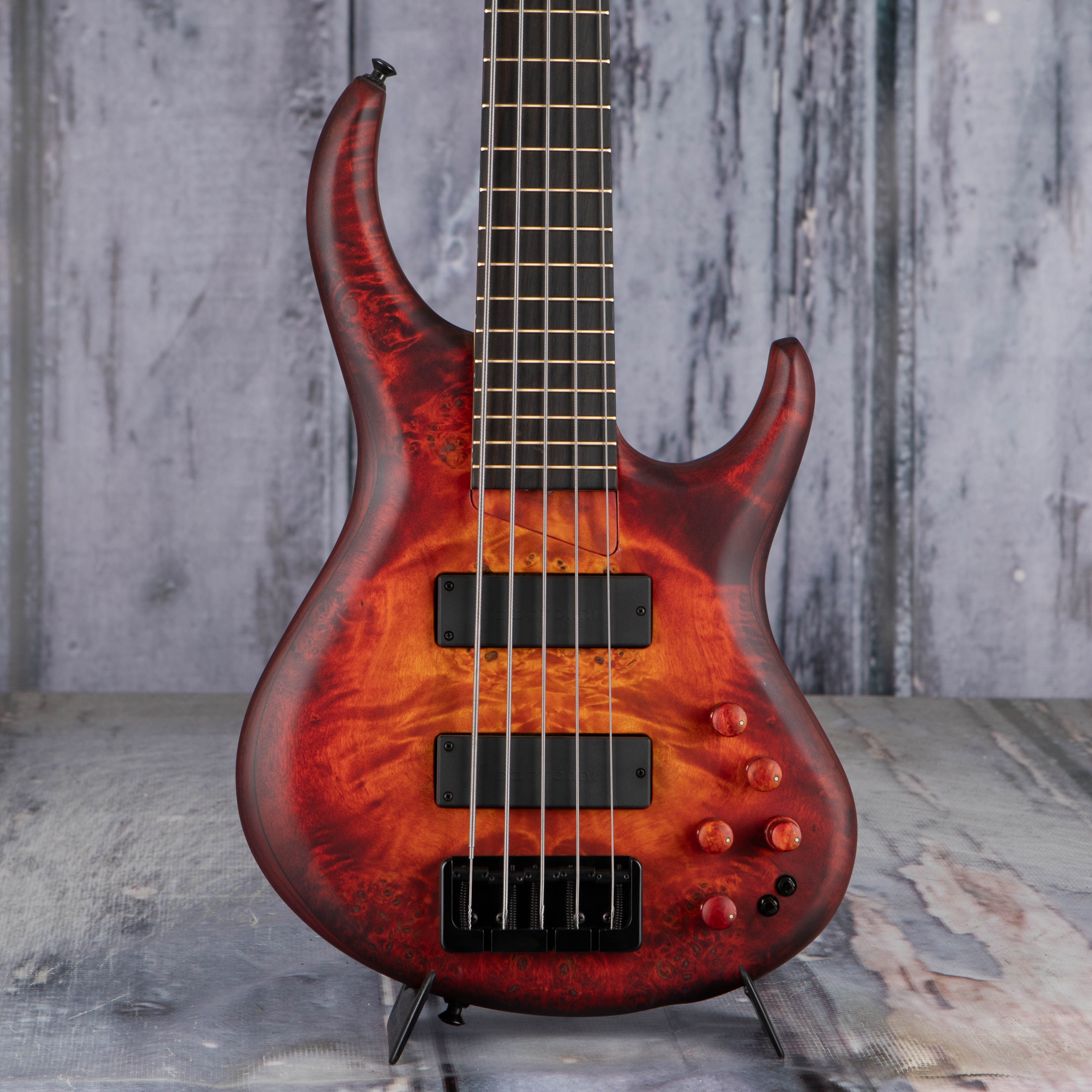 MTD 534-24 10-Top 5-String Electric Bass Guitar, Red Fade Sunburst