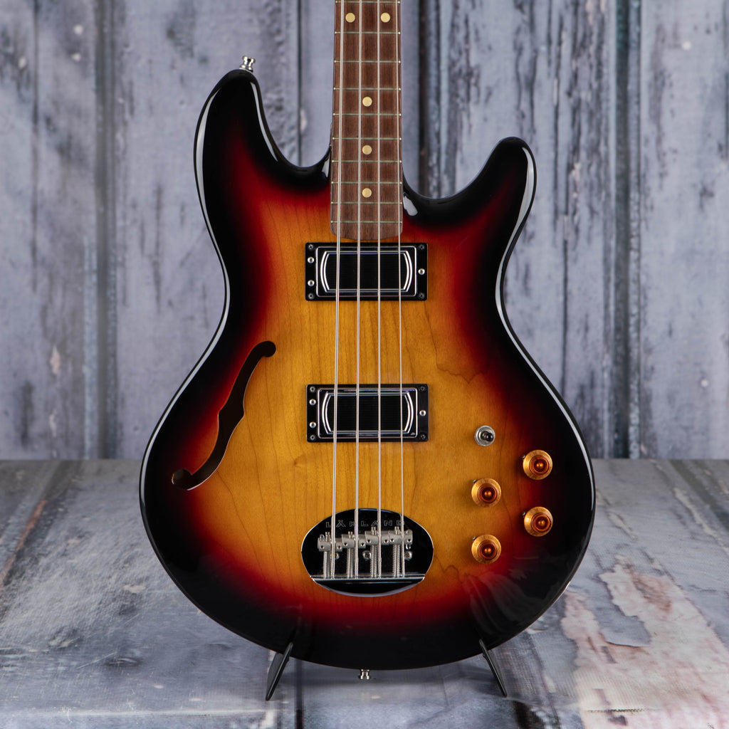 Used 2018 Lakland Skyline Hollowbody Bass, Three-Tone Sunburst