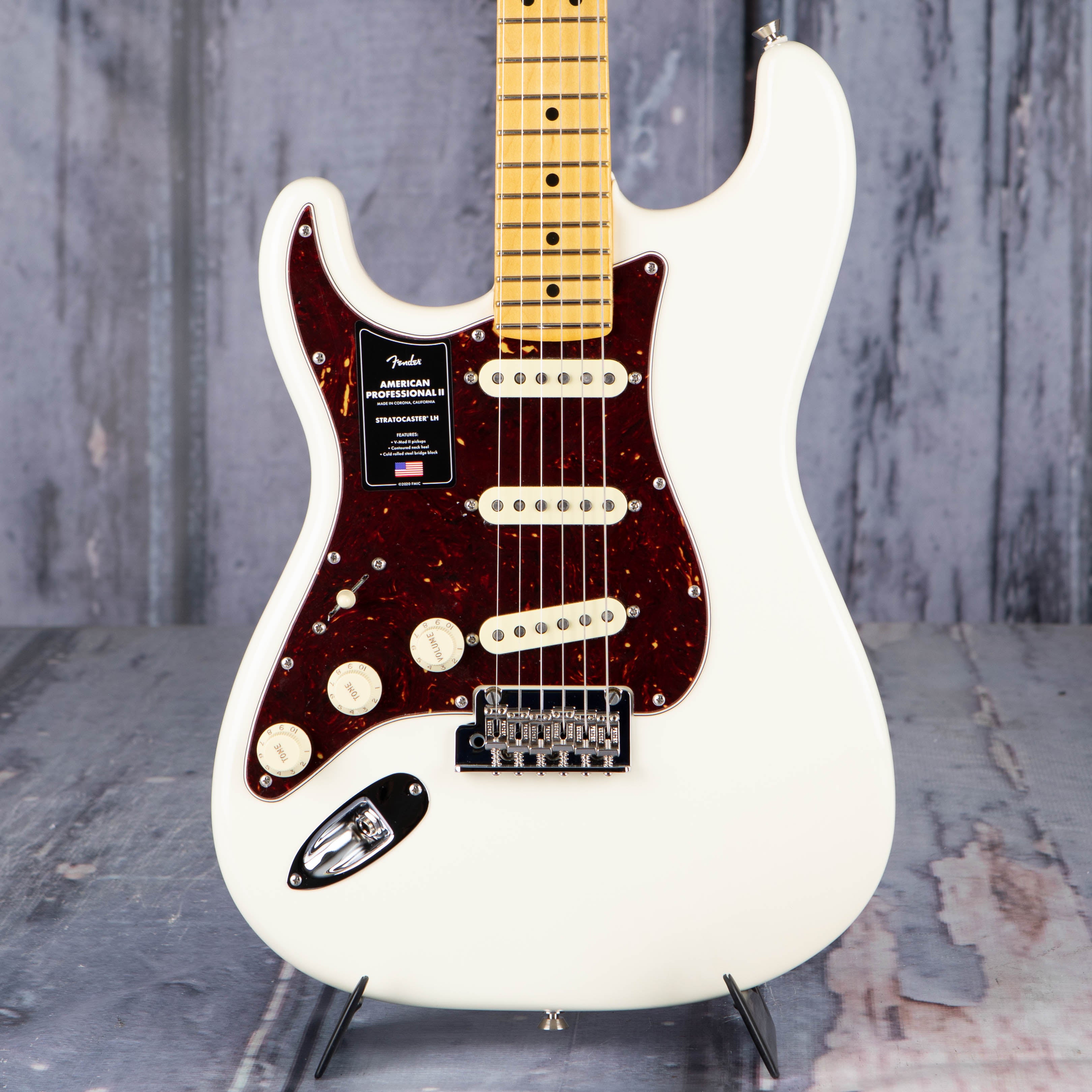 Fender American Professional II Stratocaster Left-Handed Electric Guitar,  Olympic White