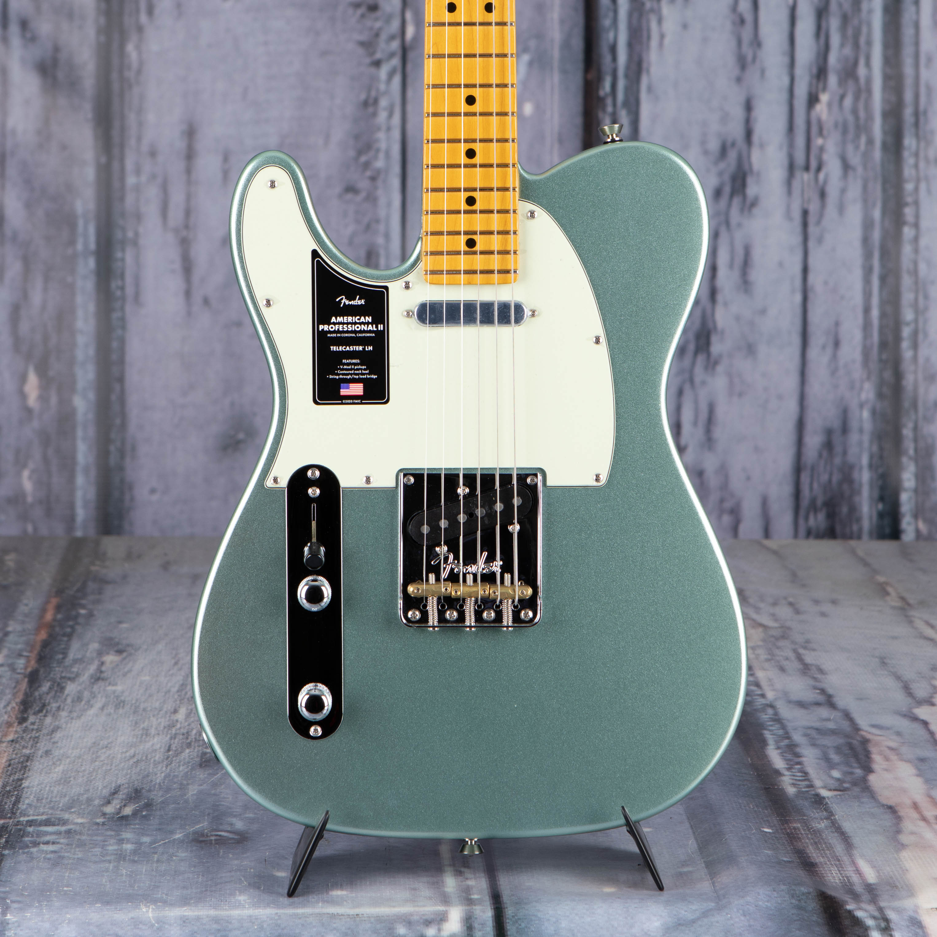 Fender American Professional II Telecaster Left-Handed Electric Guitar,  Mystic Surf Green