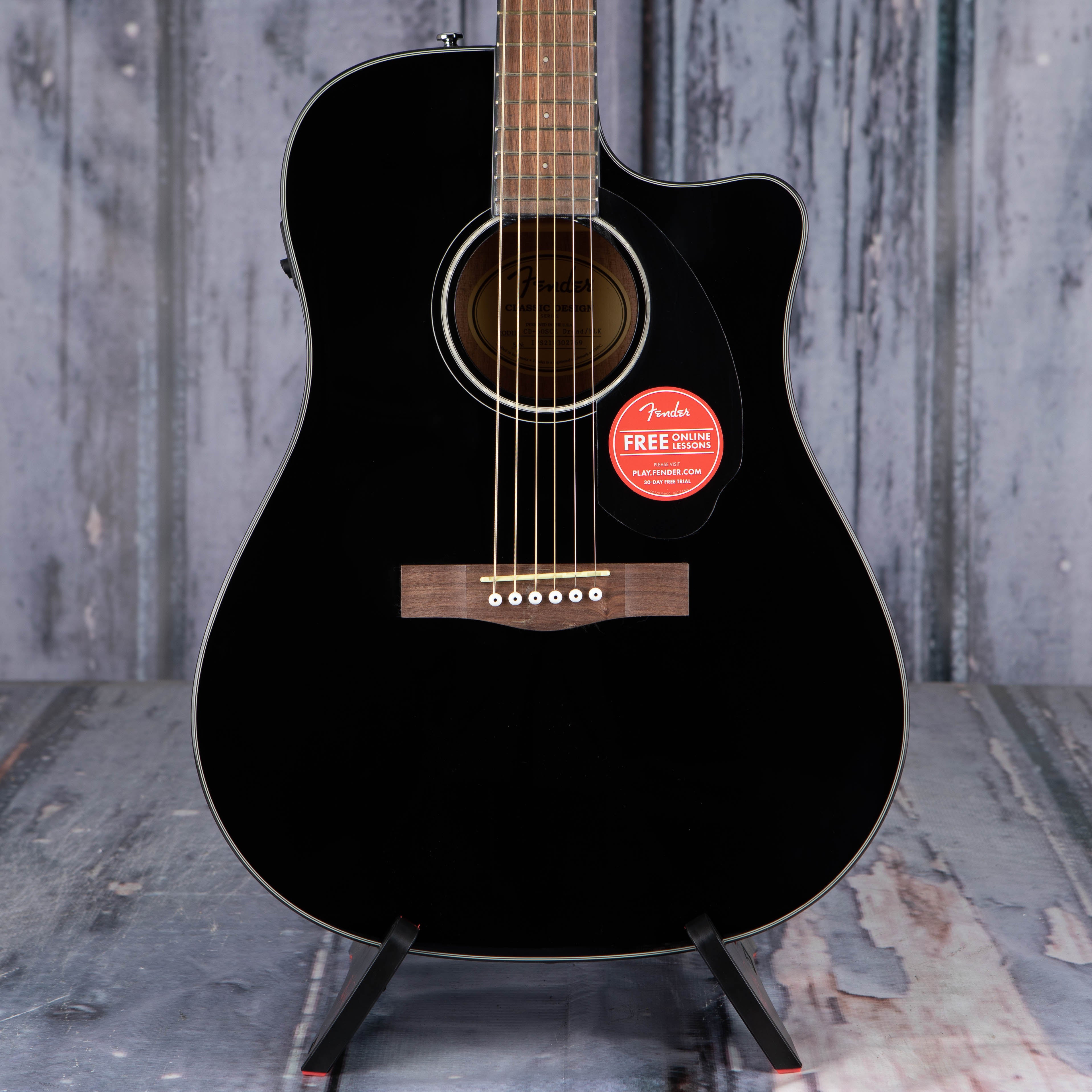 Fender CD-60SCE Dreadnought Acoustic/Electric, Black | For Sale 