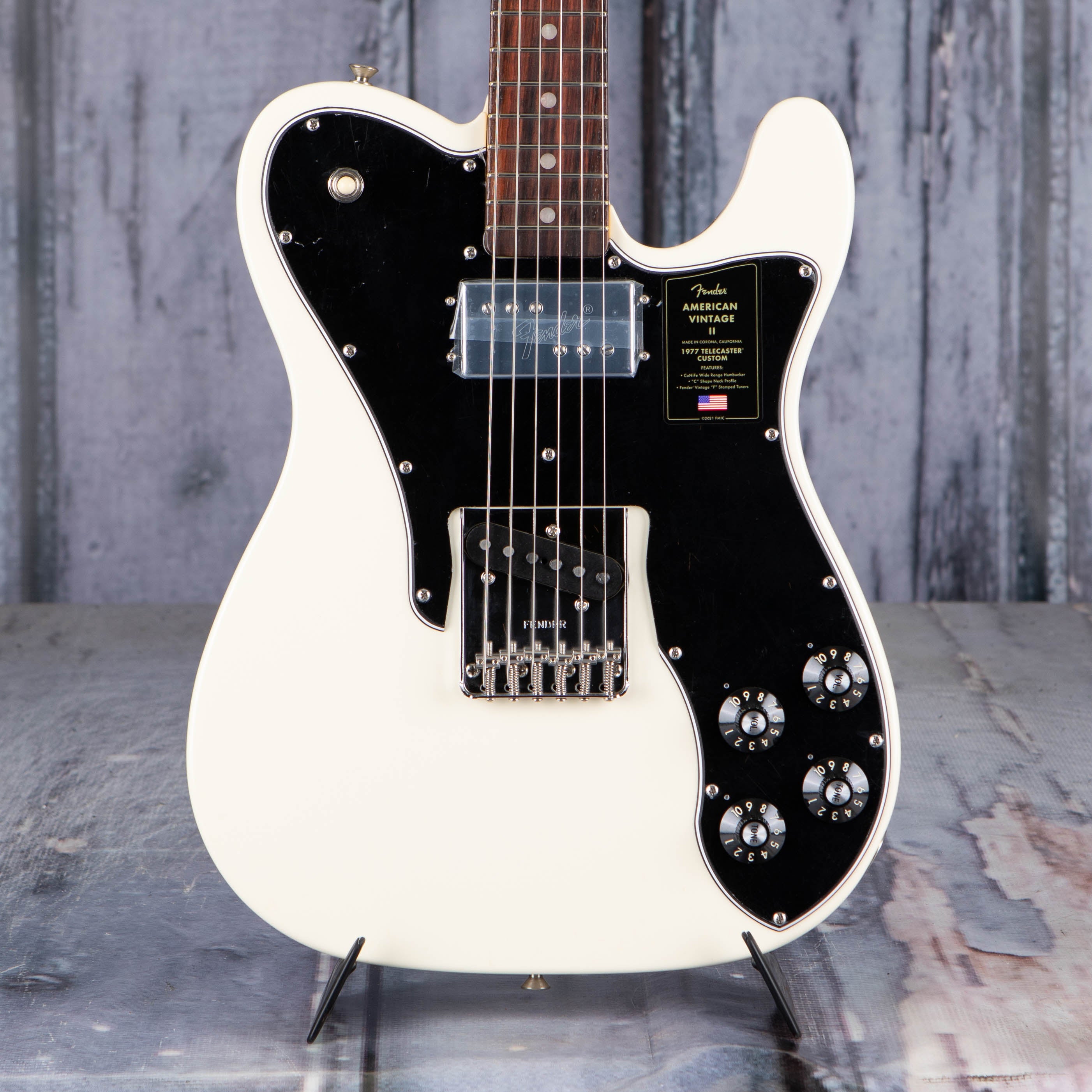 Fender Limited Edition American Vintage II 1977 Telecaster Custom Electric  Guitar, Olympic White *DEMO MODEL*