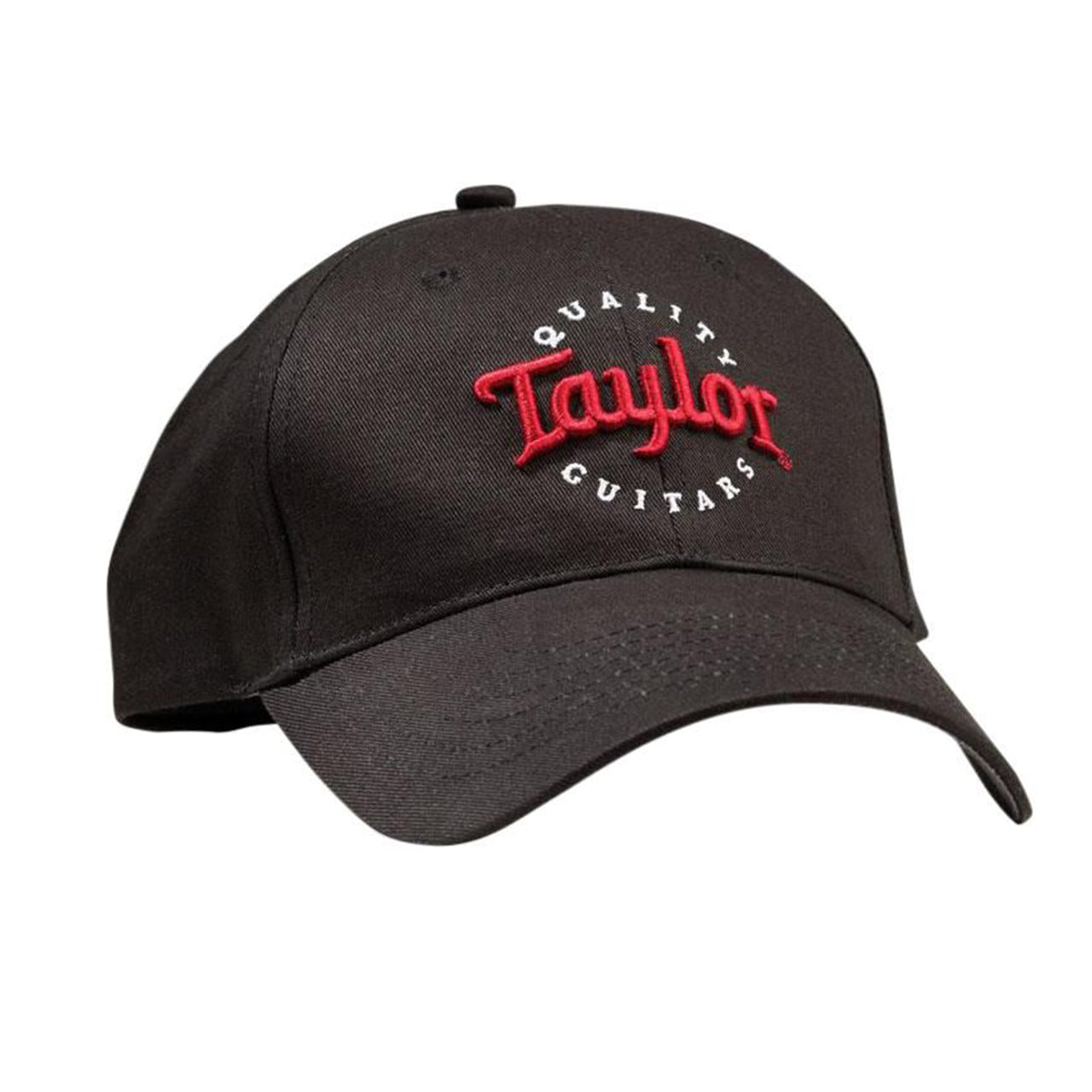 Taylor Black Baseball Cap, Red/White Emblem