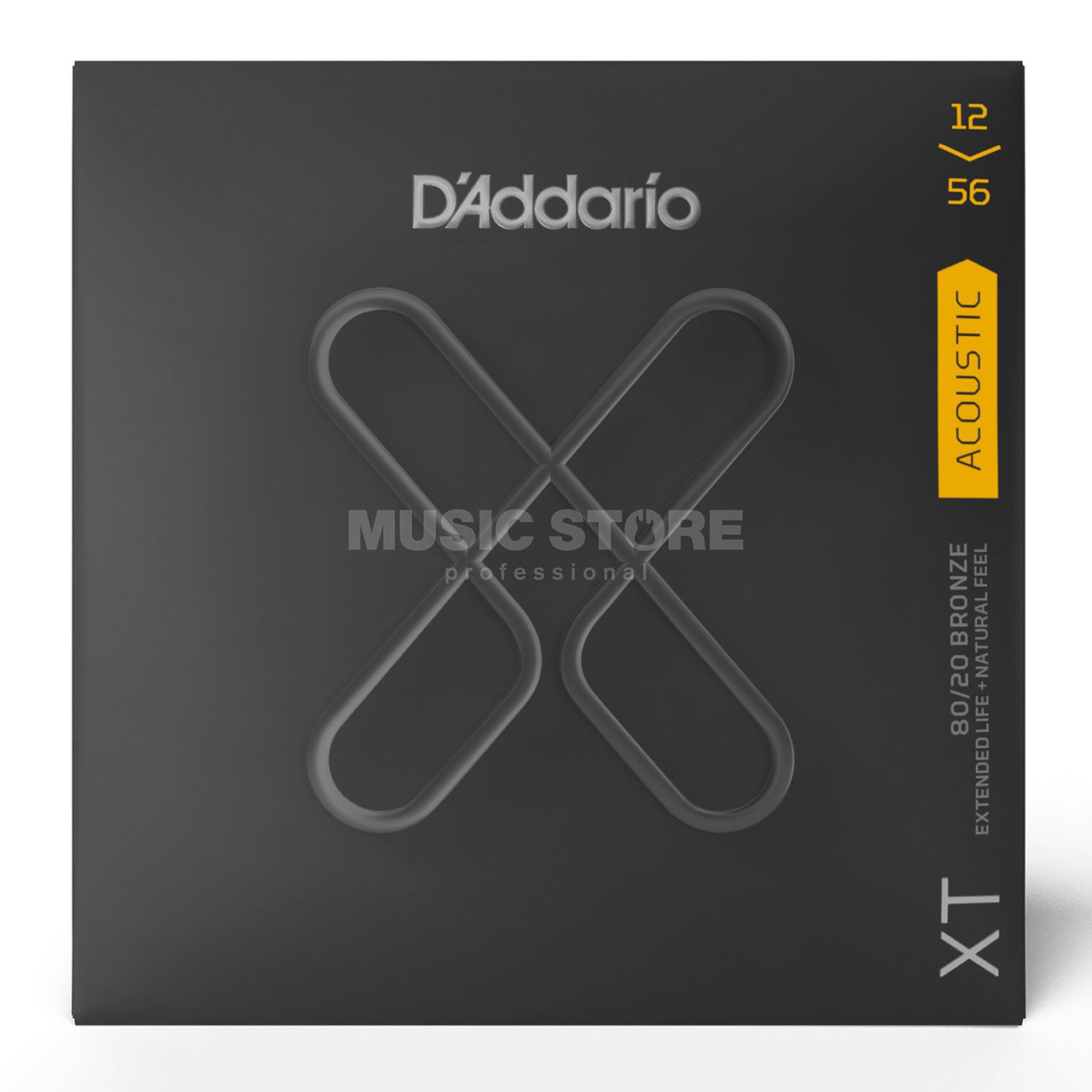 D'Addario XT Acoustic Phosphor Bronze Guitar Strings, 11-56 Light Top/Medium Bottom