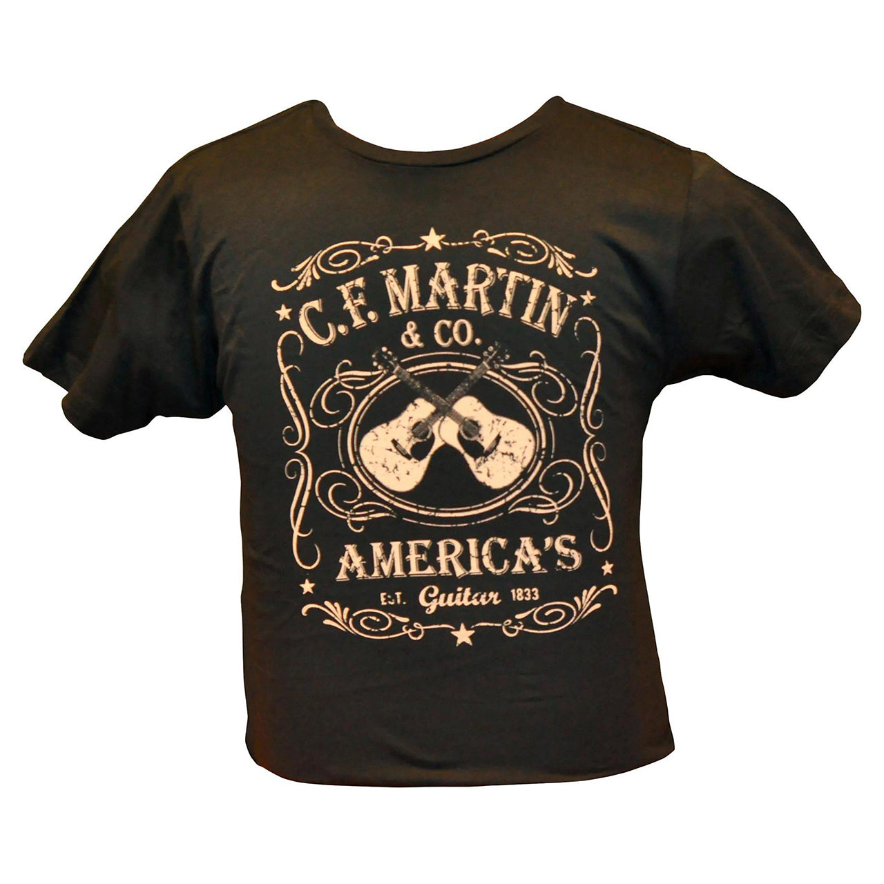 Martin Dual Guitars Vintage T-Shirt, Black, L