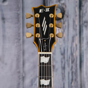 ESP E-II Eclipse DB Electric Guitar, Vintage Black, front headstock