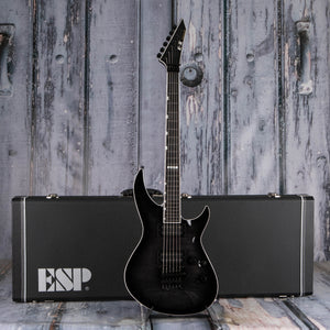 ESP E-II Horizon-III FR Electric Guitar, See Thru Black Sunburst, case