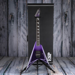 ESP LTD Alexi Hexed Electric Guitar, Purple Fade W/ Pinstripes, case