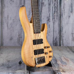 ESP LTD B-205SM Electric Bass Guitar, Natural Satin, angle