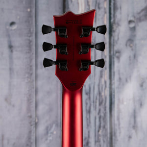 ESP LTD EC-256 Left-Handed Electric Guitar, Candy Apple Red Satin, back headstock