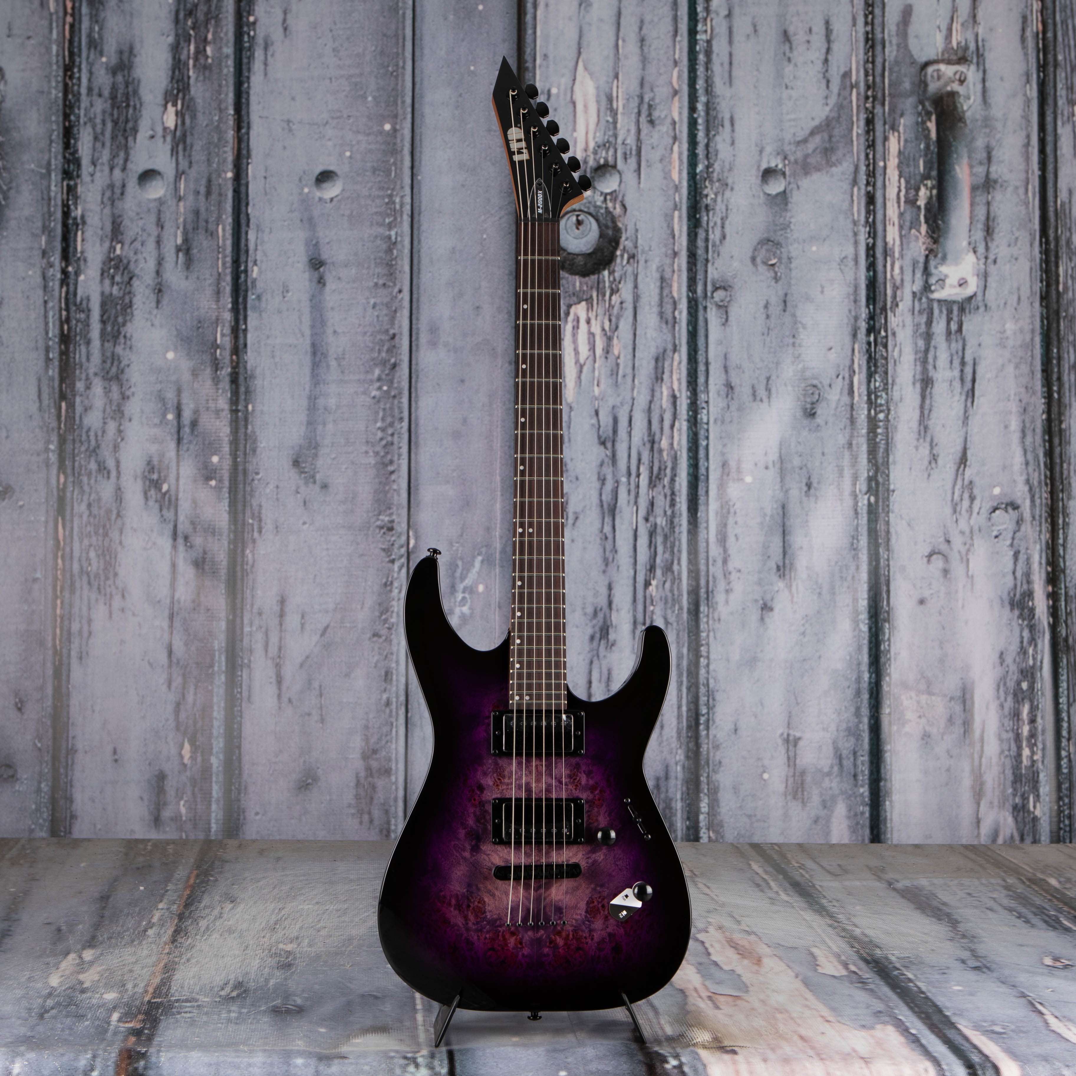 ESP LTD M-200DX NT Electric Guitar, Purple Burst, front