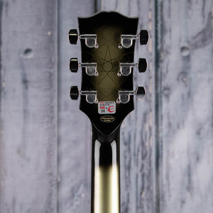 Epiphone Adam Jones 1979 Les Paul Custom Electric Guitar, Antique Silverburst, back headstock