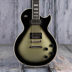 Epiphone Adam Jones 1979 Les Paul Custom Electric Guitar, Antique Silverburst, front closeup