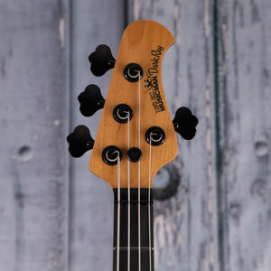 Ernie Ball Music Man DarkRay Electric Bass Guitar, Starry Night, front headstock