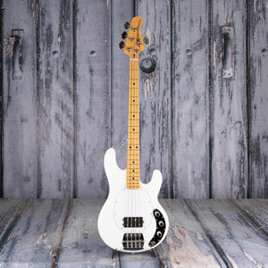 Ernie Ball Music Man Retro '70s StingRay Electric Bass Guitar, White, front