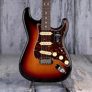 Fender American Professional II Stratocaster Electric Guitar, 3-Color Sunburst, front closeup