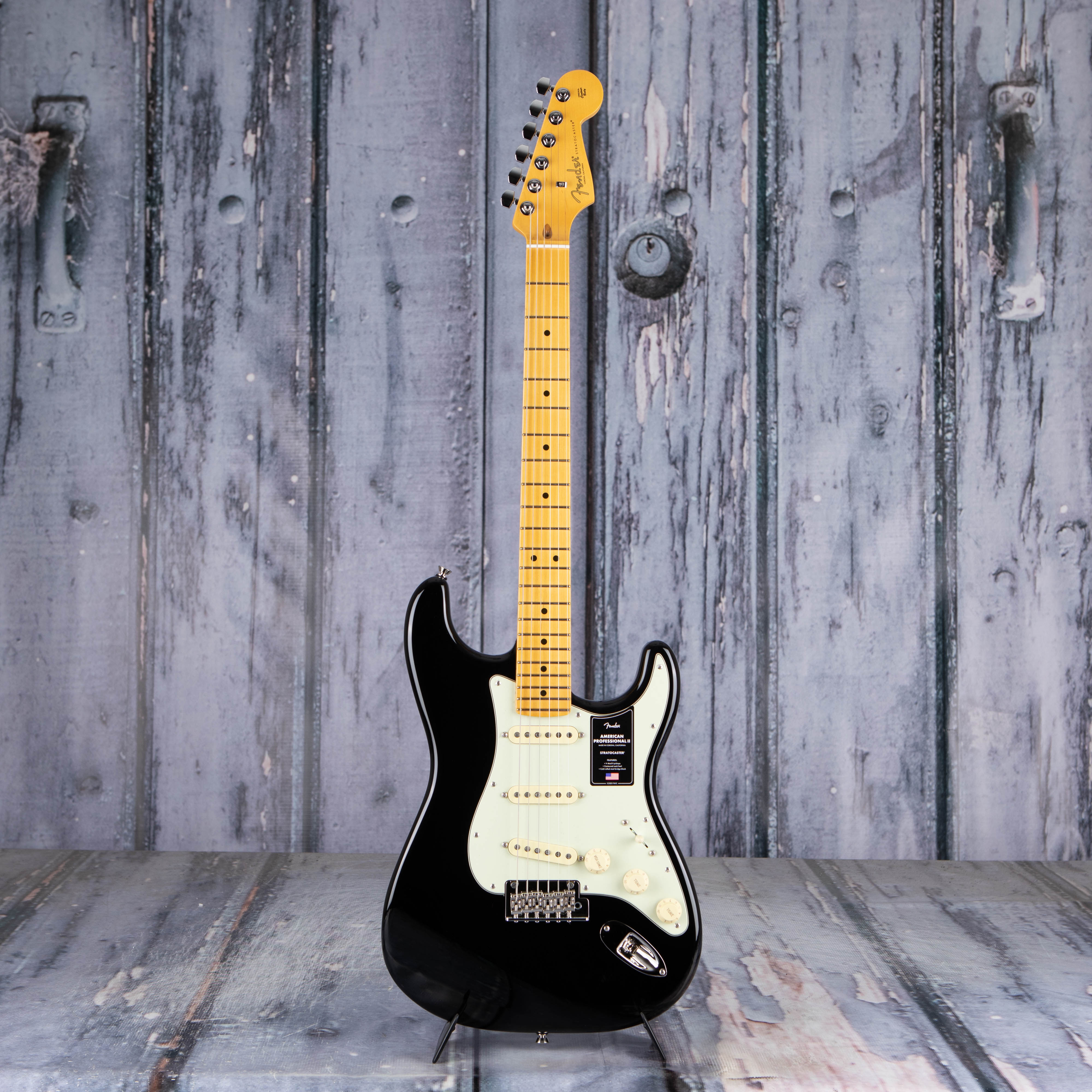 Fender American Professional II Stratocaster Electric Guitar, Black, front