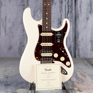 Fender American Professional II Stratocaster Electric Guitar, HSS, Olympic White, coa