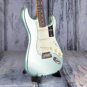 Fender American Professional II Stratocaster Electric Guitar, Mystic Surf Green, angle