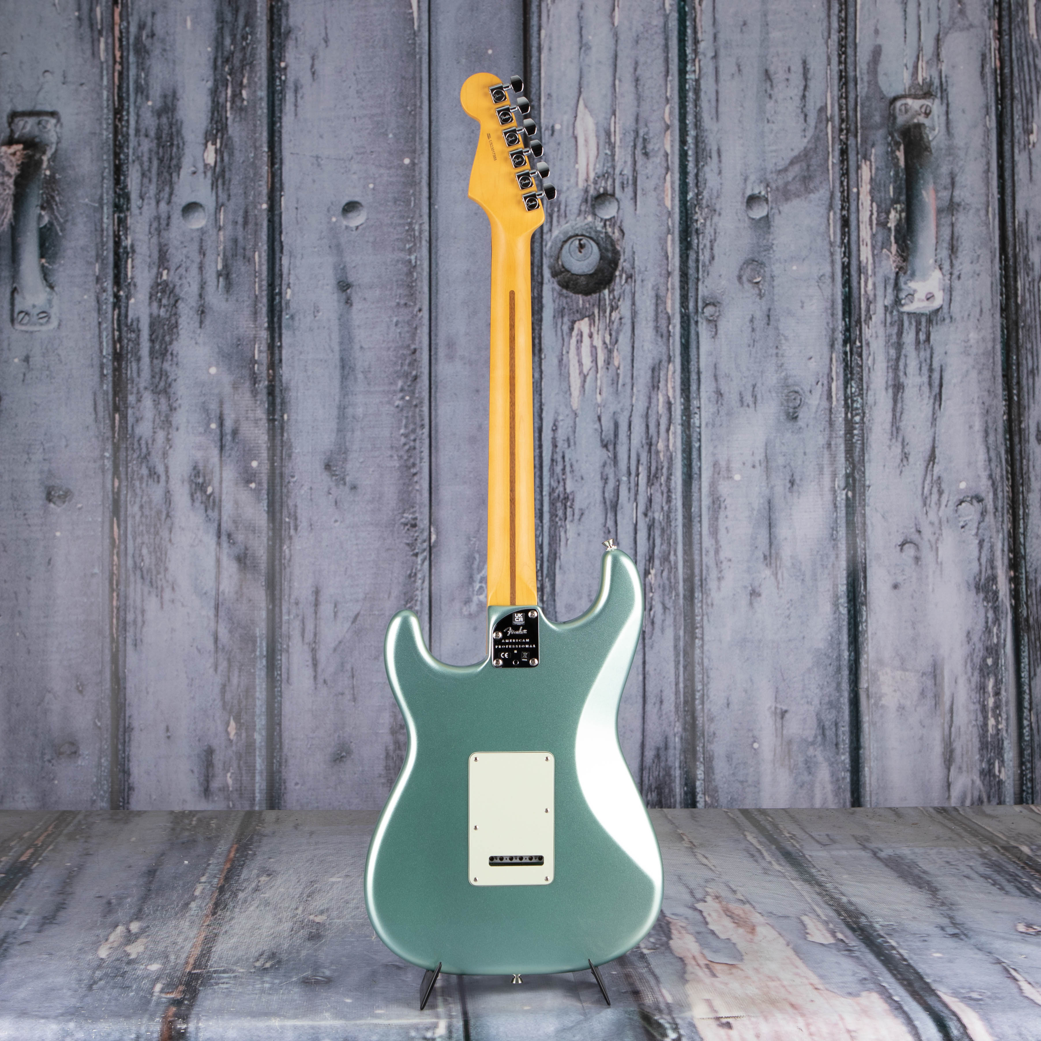 Fender American Professional II Stratocaster Electric Guitar, Mystic Surf Green, back