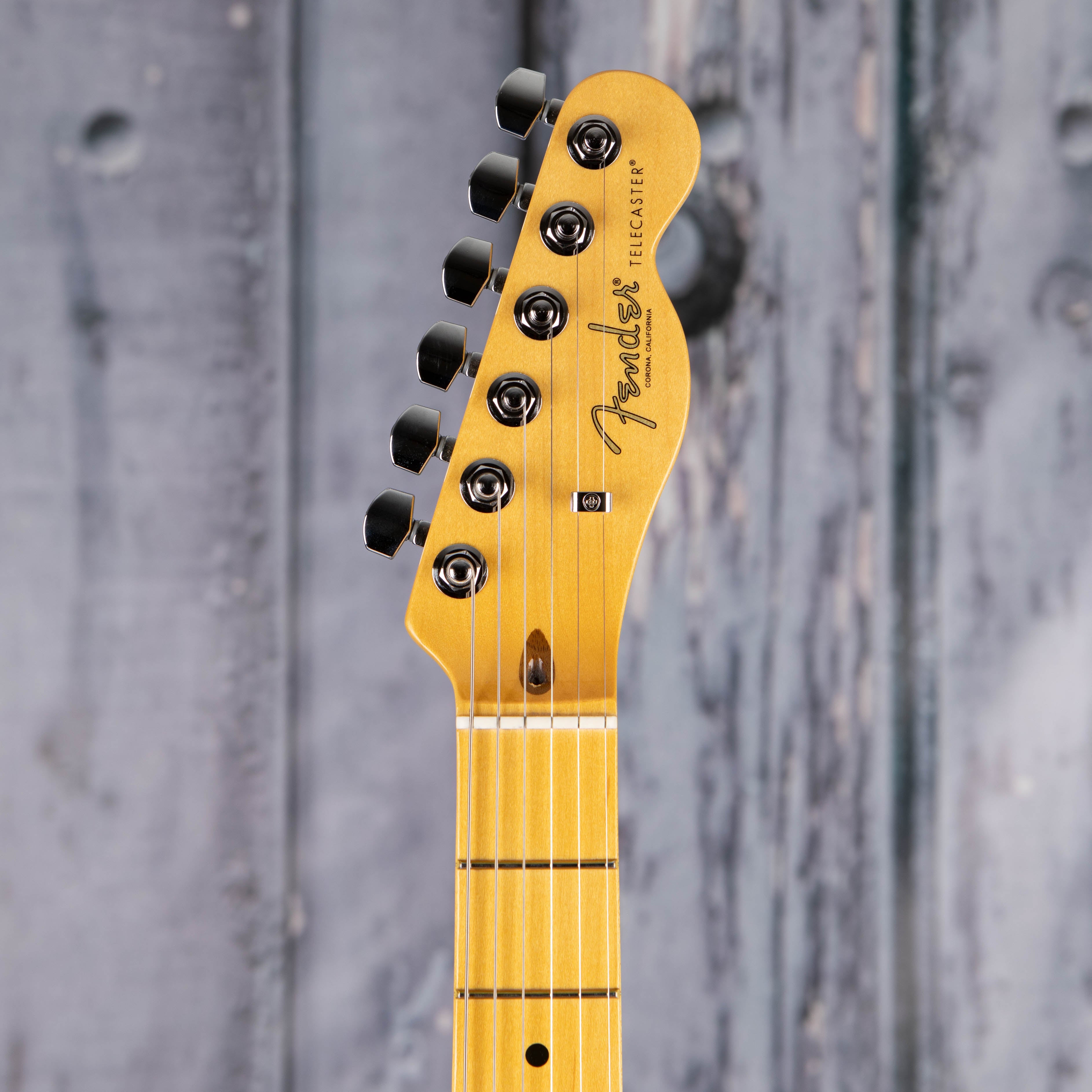 Fender American Professional II Telecaster Electric Guitar, Butterscotch Blonde, front headstock