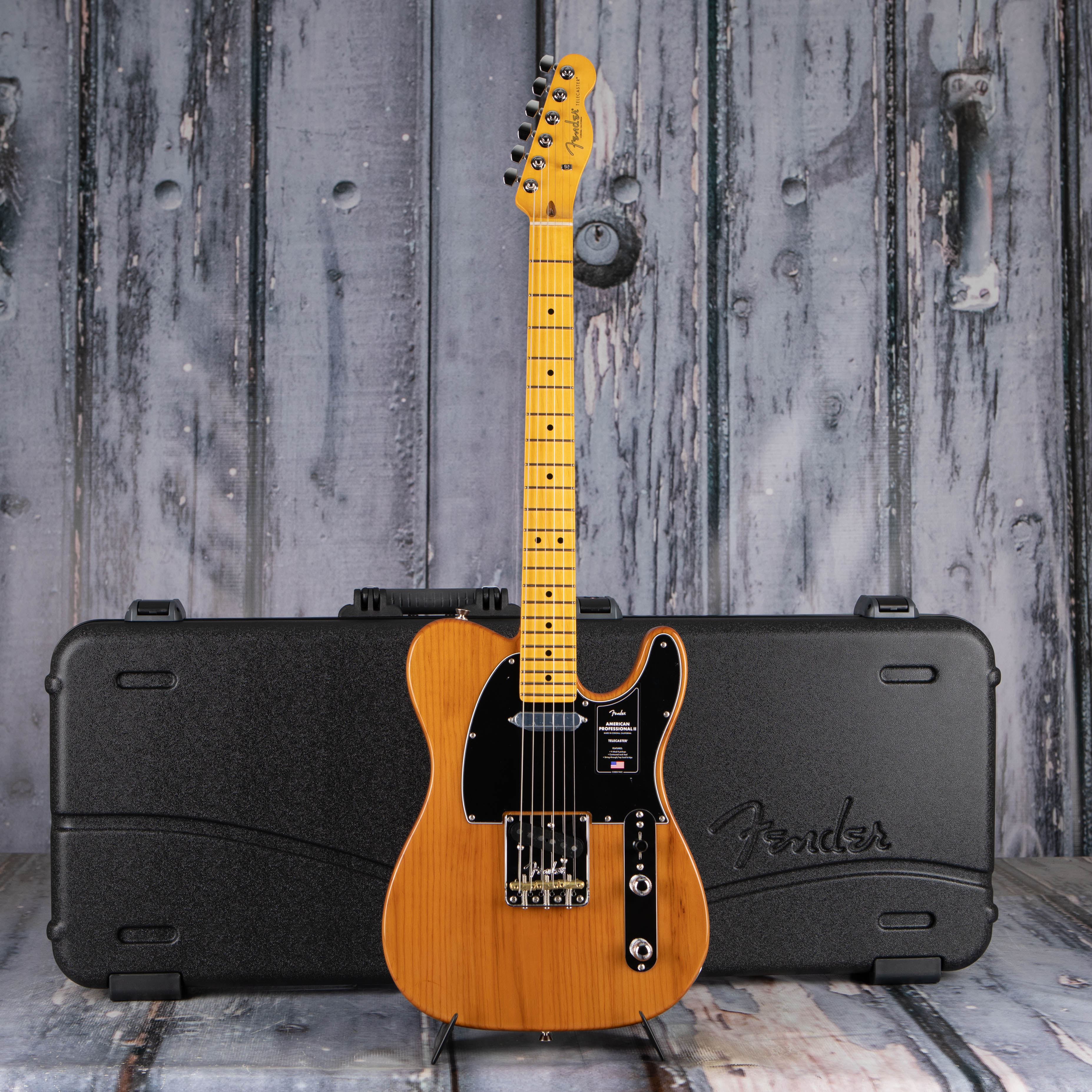 Fender American Professional II Telecaster Electric Guitar, Roasted Pine, case