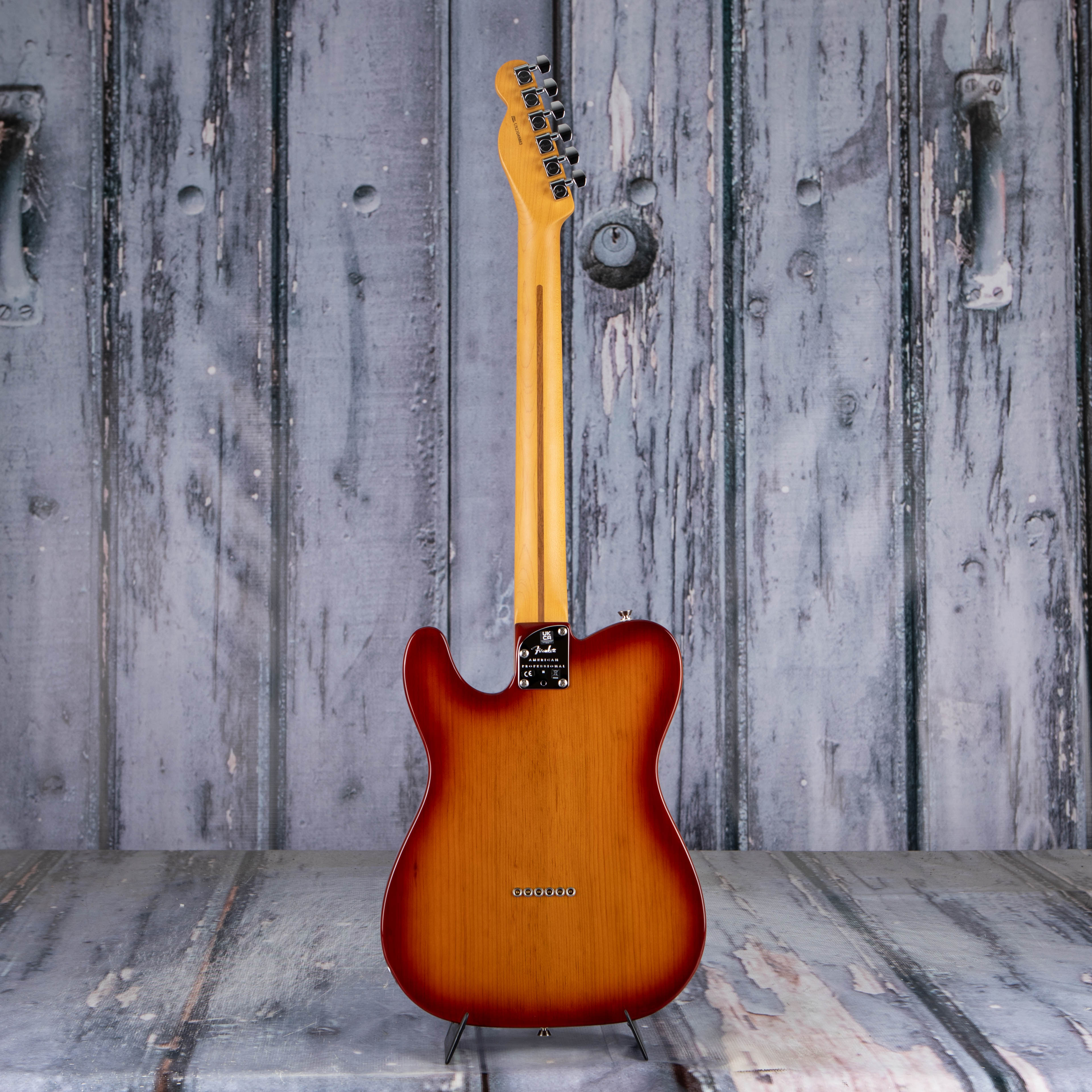 Fender American Professional II Telecaster Electric Guitar, Sienna Sunburst, back