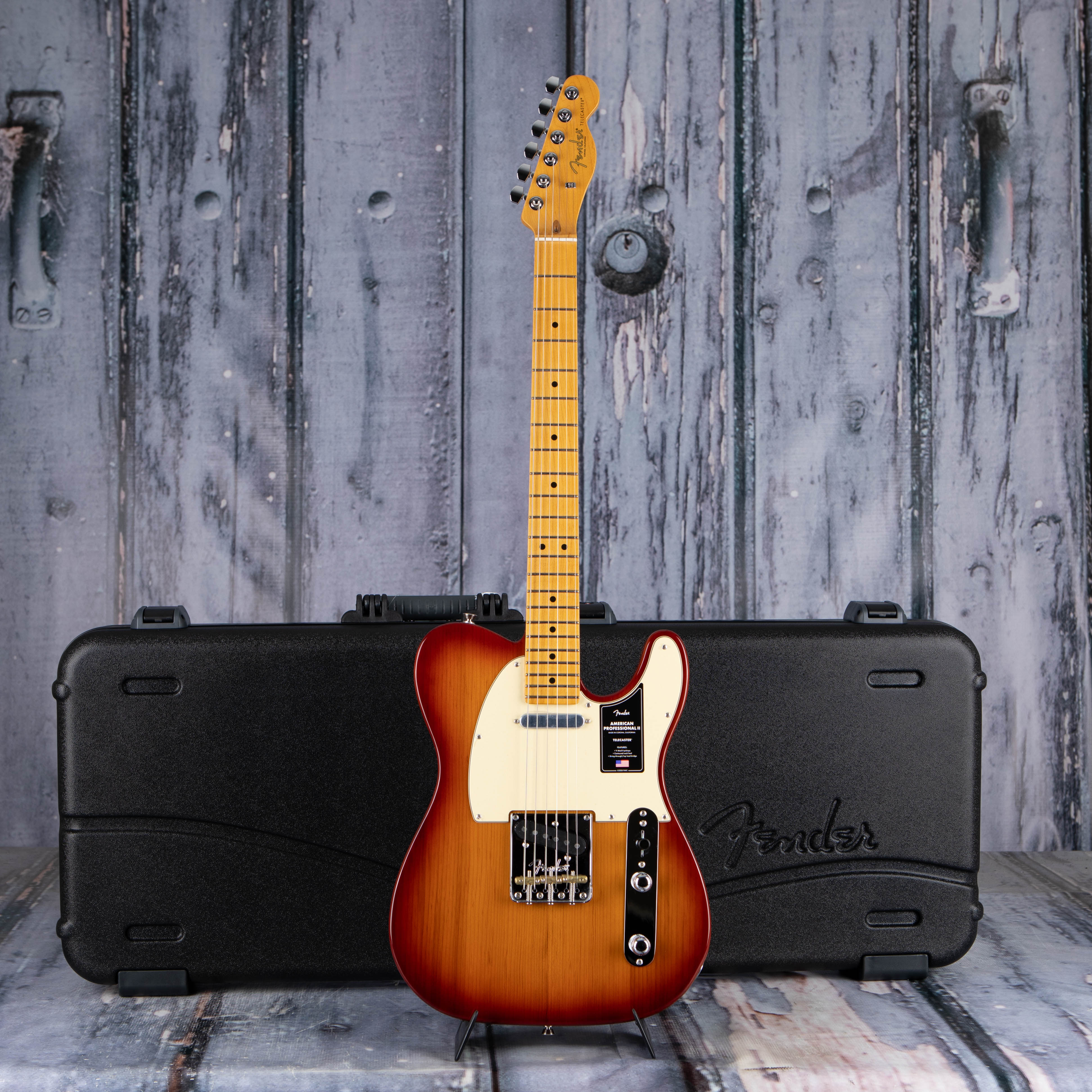 Fender American Professional II Telecaster Electric Guitar, Sienna Sunburst, case