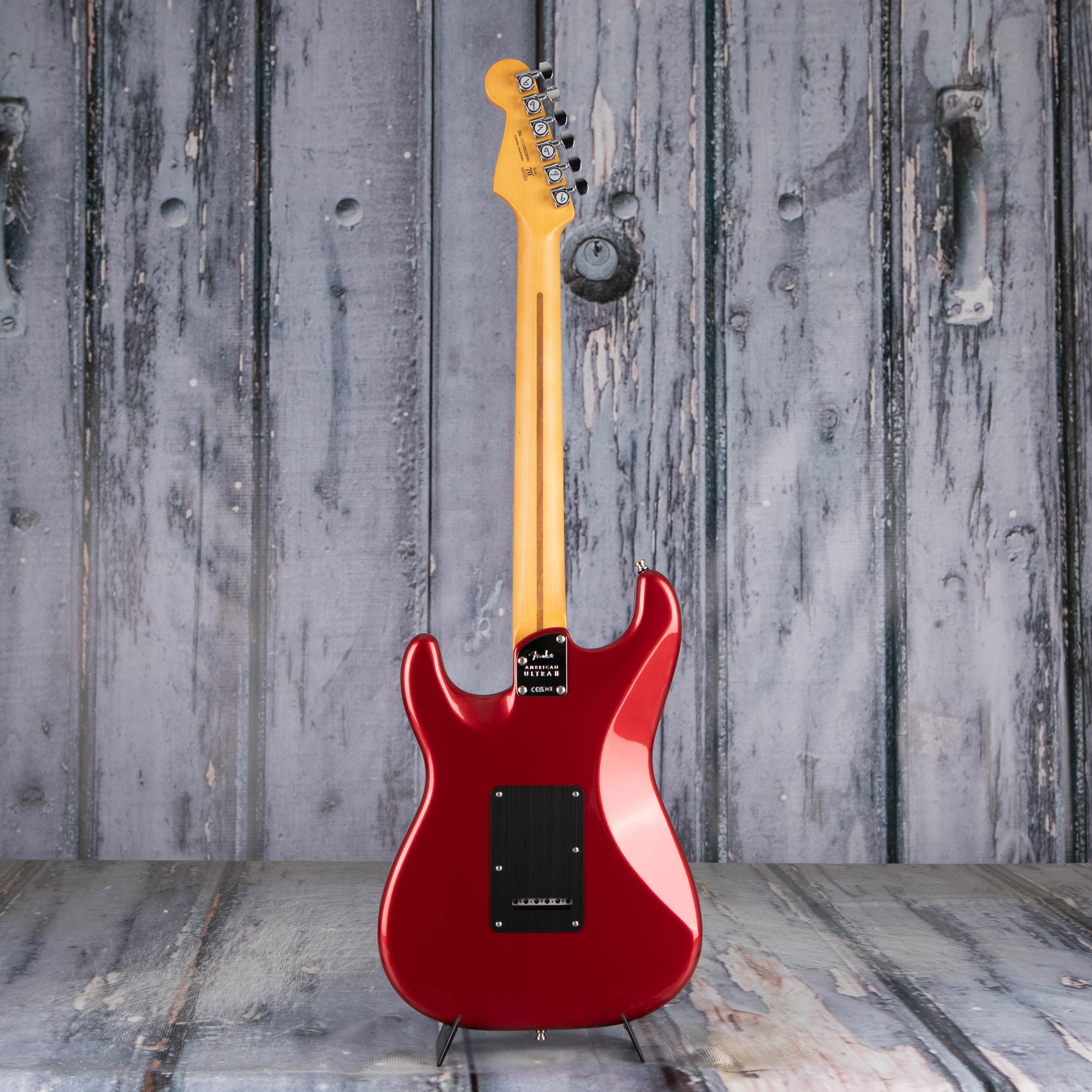 Fender American Ultra II Stratocaster Electric Guitar, Sinister Red, back