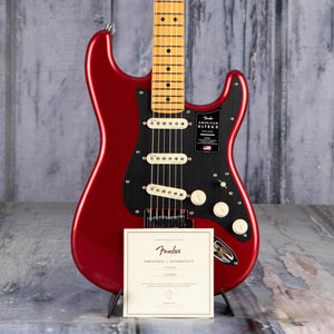 Fender American Ultra II Stratocaster Electric Guitar, Sinister Red, coa