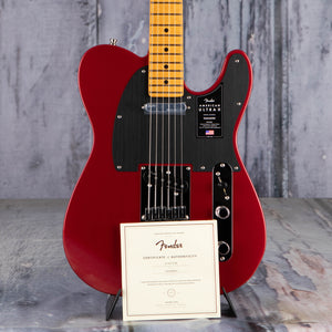 Fender American Ultra II Telecaster Electric Guitar, Sinister Red, coa