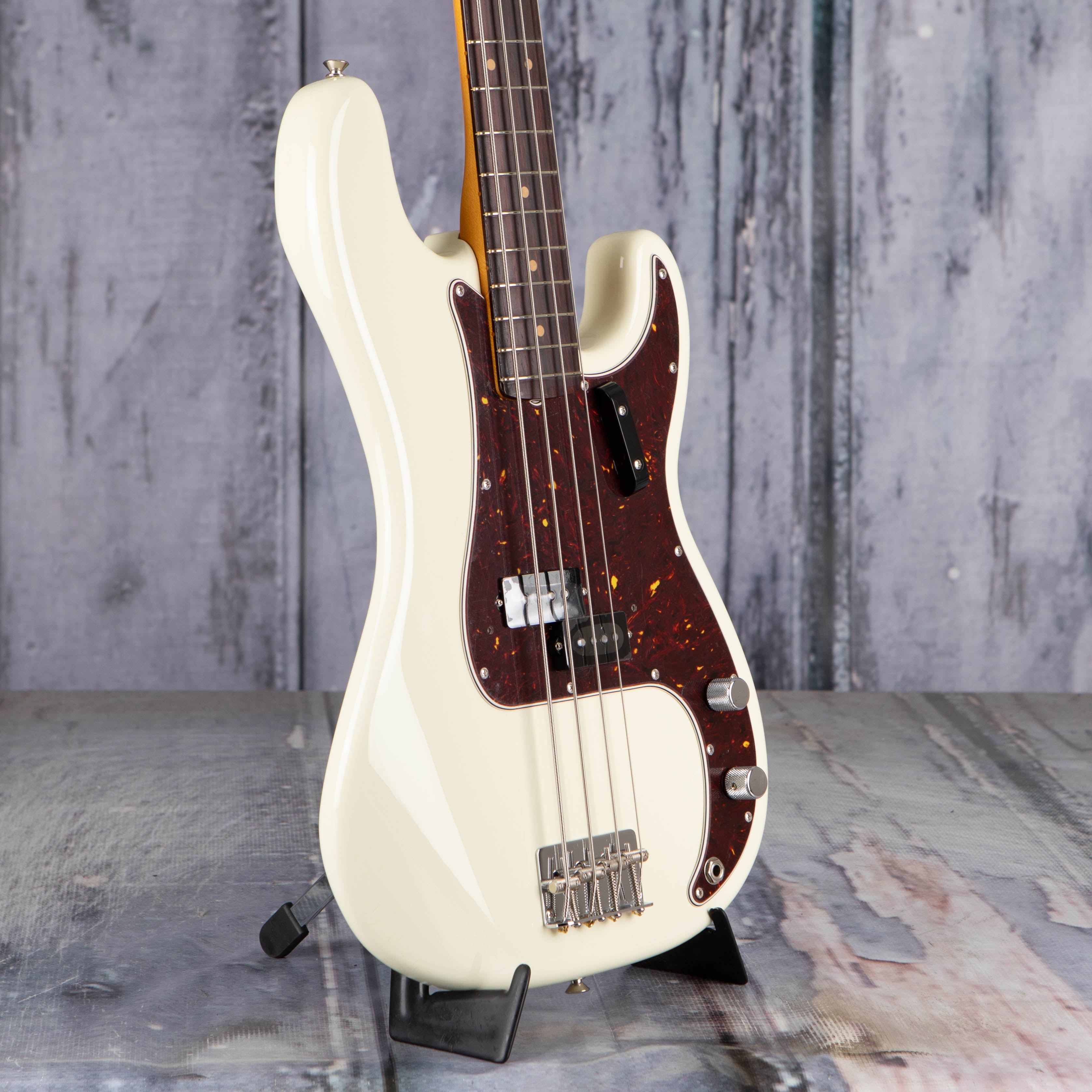 Fender American Vintage II 1960 Precision Bass Guitar, Olympic White, angle