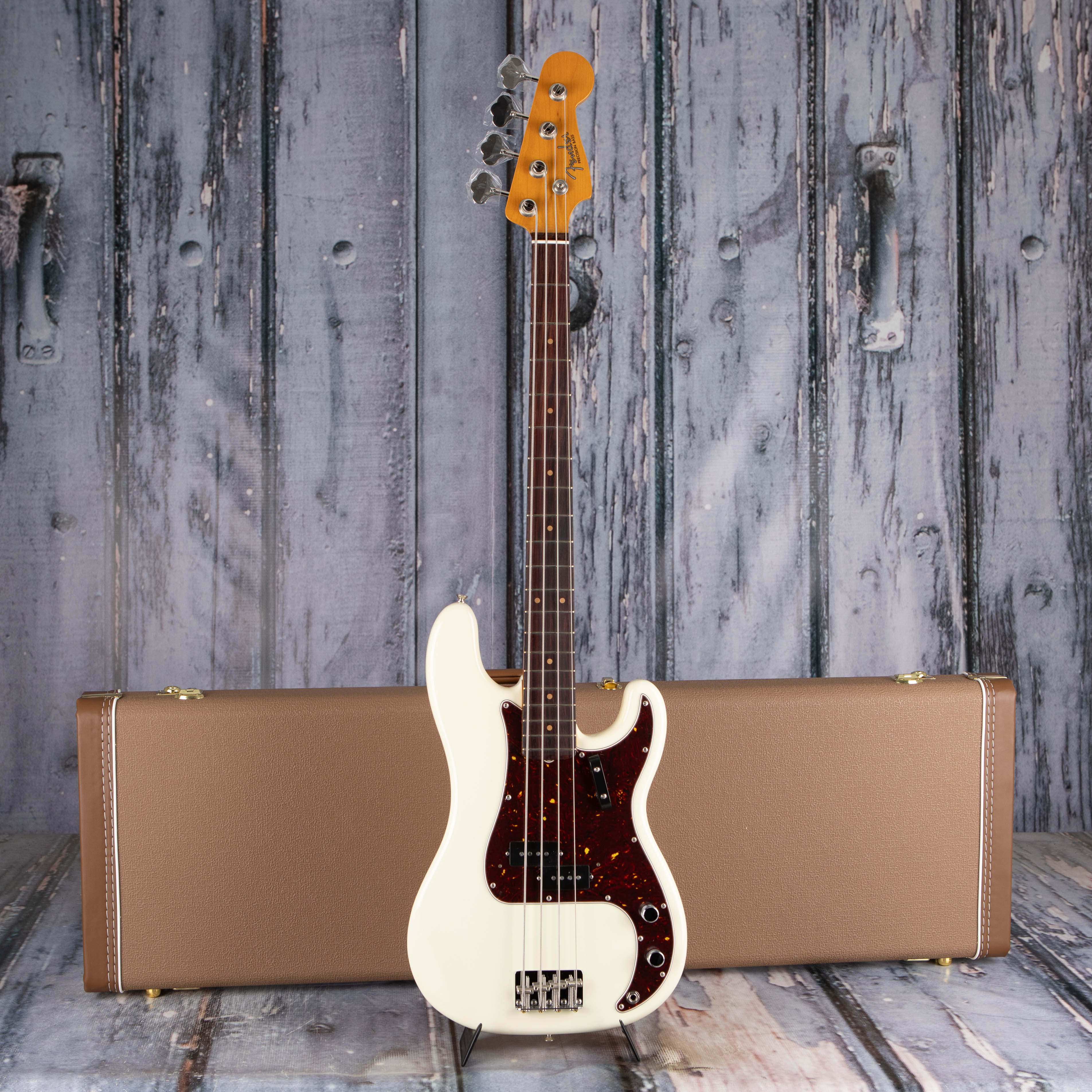 Fender American Vintage II 1960 Precision Bass Guitar, Olympic White, case