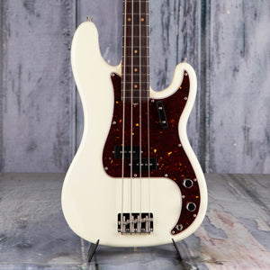 Fender American Vintage II 1960 Precision Bass Guitar, Olympic White, front closeup