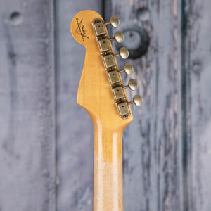 Fender Custom Shop 1959 Stratocaster Journeyman Relic Electric Guitar, Faded Aged Sage Green Metallic, back headstock