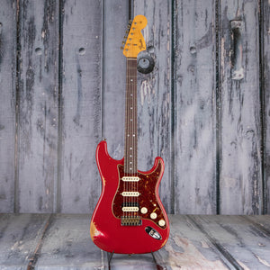 Fender Custom Shop 1967 Stratocaster HSS Relic Electric Guitar, Aged Dakota Red, front