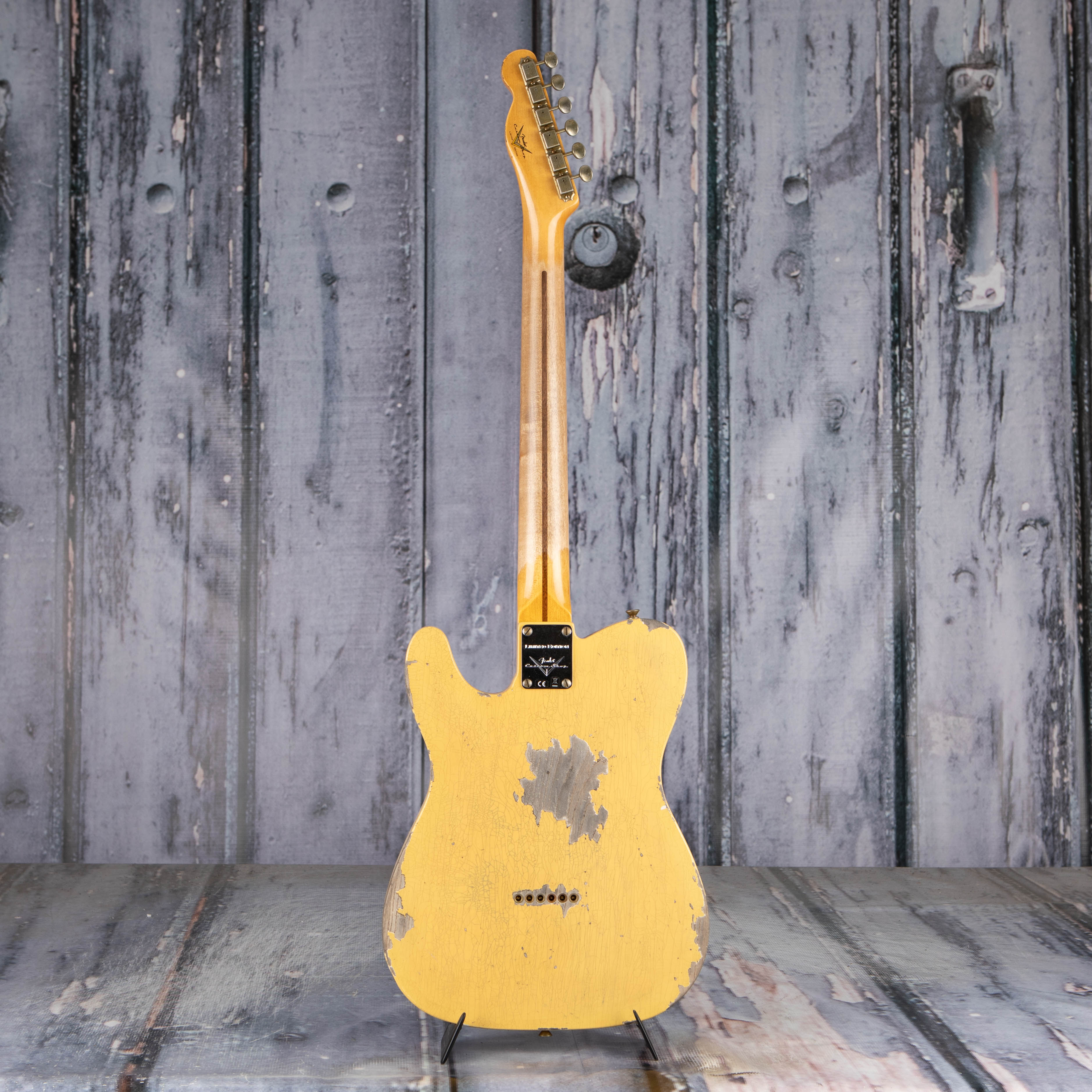 Fender Custom Shop Limited 1950 Double Esquire Heavy Relic Electric Guitar, Faded Aged Nocaster Blonde, back