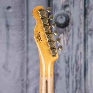 Fender Custom Shop Limited 1950 Double Esquire Heavy Relic Electric Guitar, Faded Aged Nocaster Blonde, back headstock