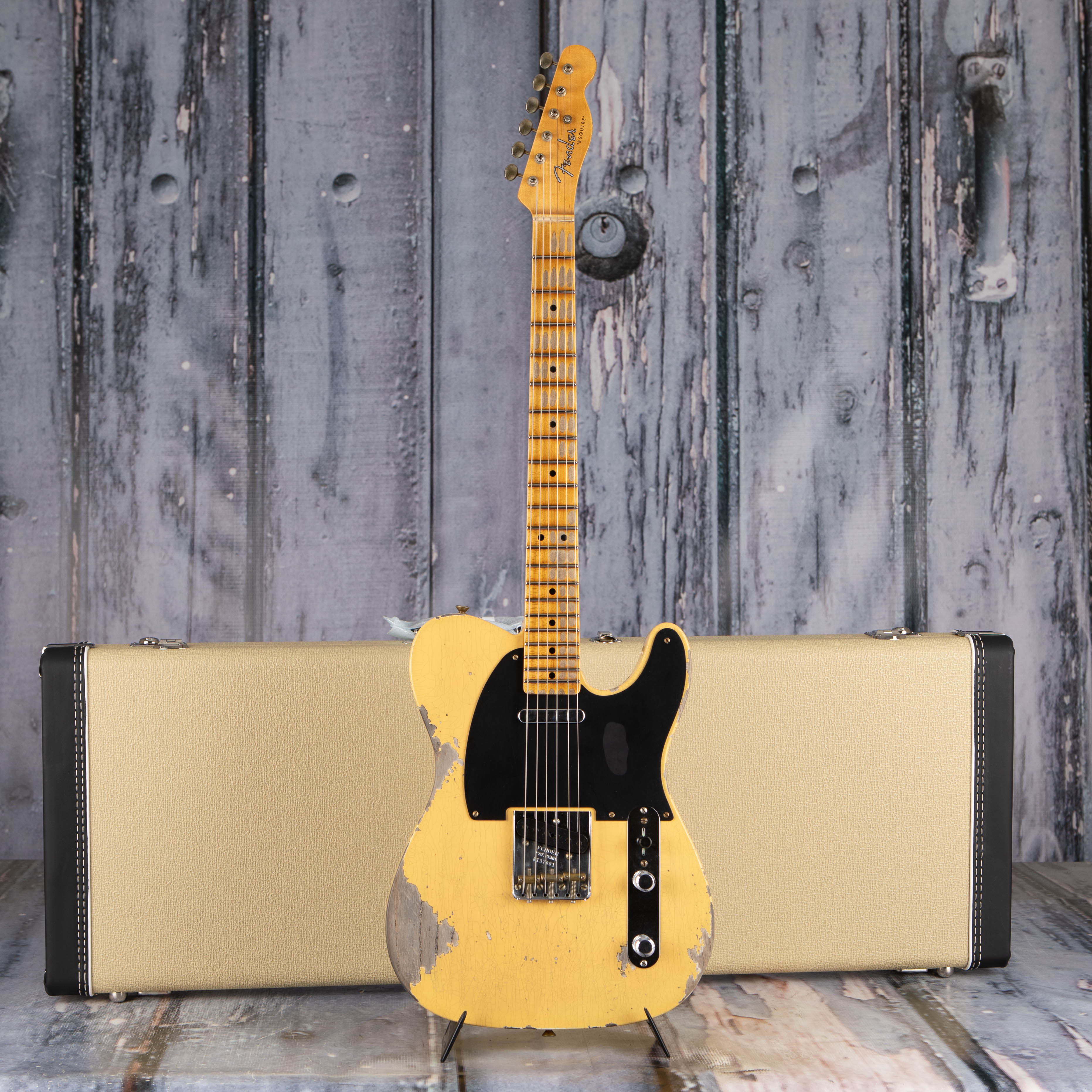 Fender Custom Shop Limited 1950 Double Esquire Heavy Relic Electric Guitar, Faded Aged Nocaster Blonde, case