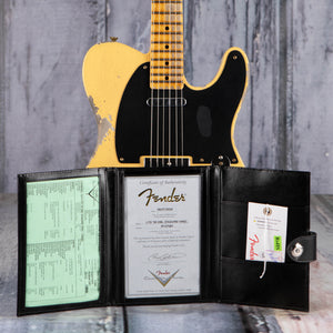 Fender Custom Shop Limited 1950 Double Esquire Heavy Relic Electric Guitar, Faded Aged Nocaster Blonde, coa