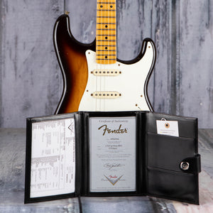 Fender Custom Shop Limited 1956 Stratocaster Journeyman Relic Electric Guitar, Chocolate 3-Tone Sunburst, coa