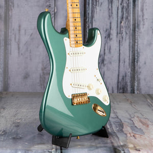 Fender Custom Shop Limited 1959 Stratocaster NOS Electric Guitar, Sherwood Green Metallic, angle