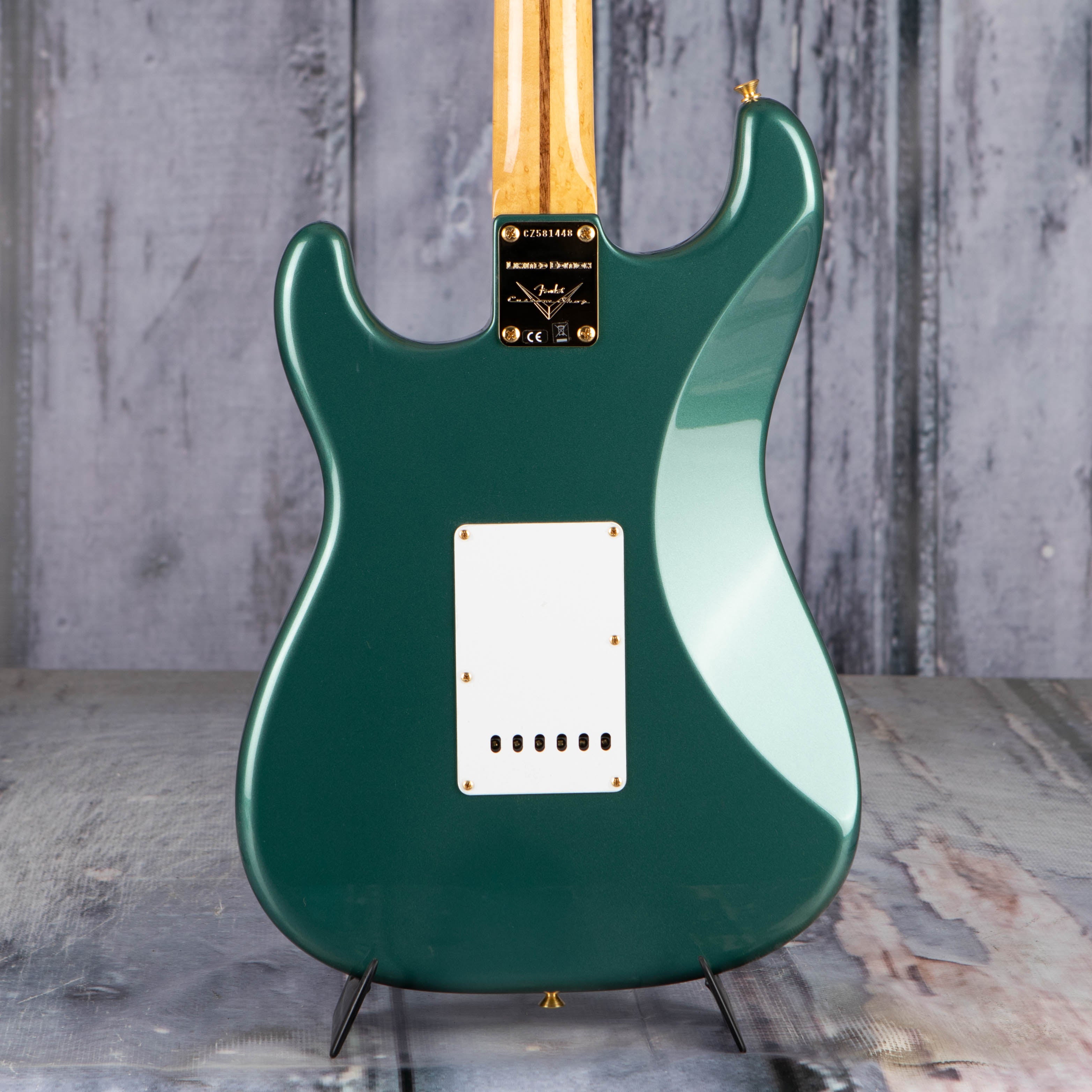 Fender Custom Shop Limited 1959 Stratocaster NOS Electric Guitar, Sherwood Green Metallic, back closeup