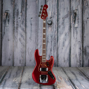 Fender Custom Shop Limited 1966 Jazz Bass Journeyman Relic Electric Bass Guitar, Aged Candy Apple Red, front